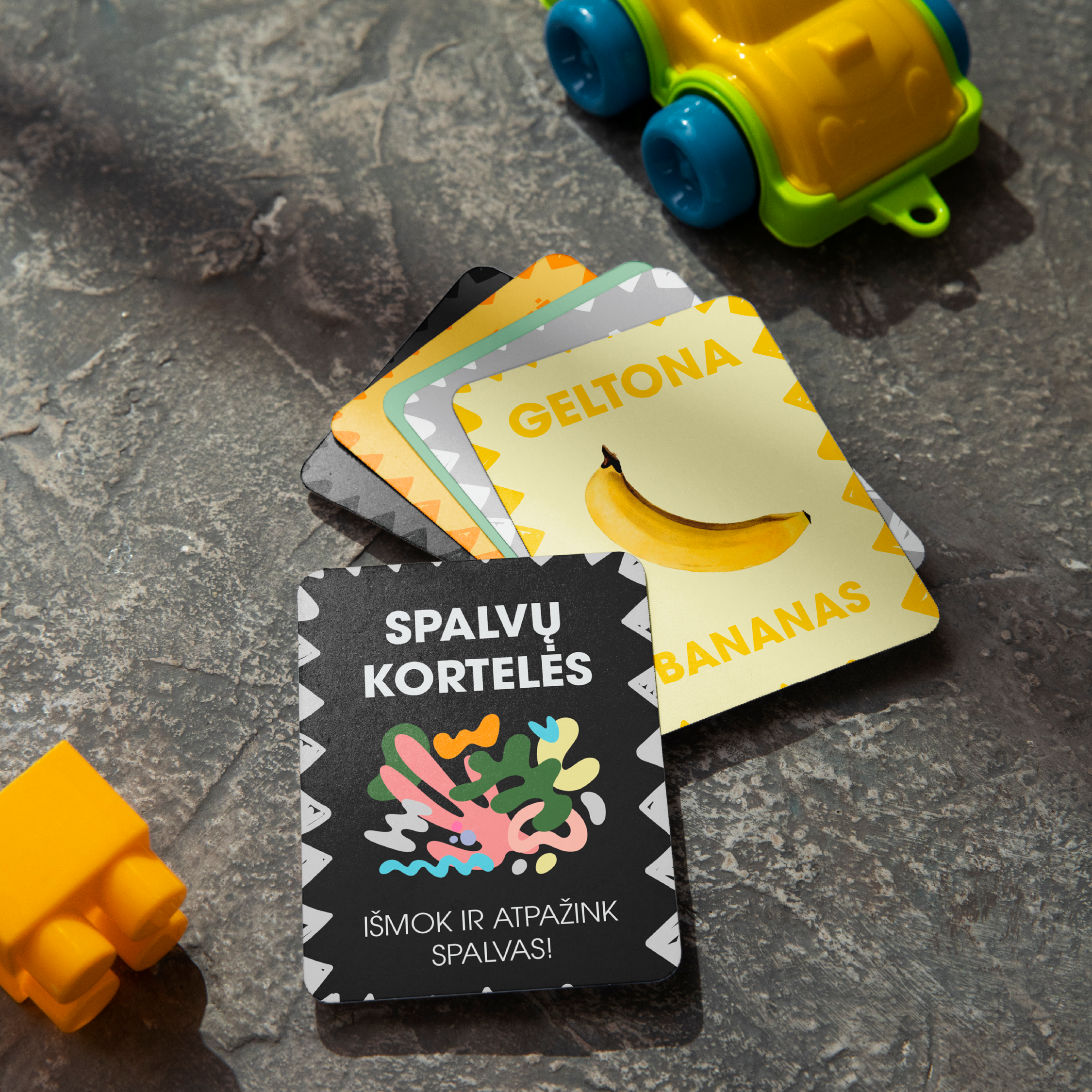 Edukacinės kortelės "Spalvos"