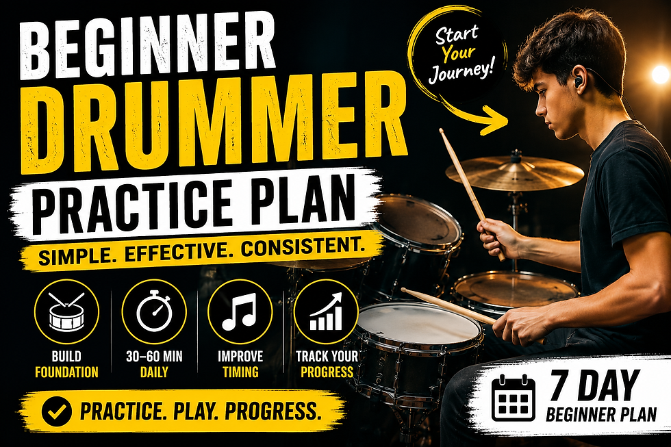 beginner drummer practice plan _ Rob Bishop Drums