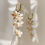Miniature : grappes boucles d'oreilles de mariée en perles naturelles blanches