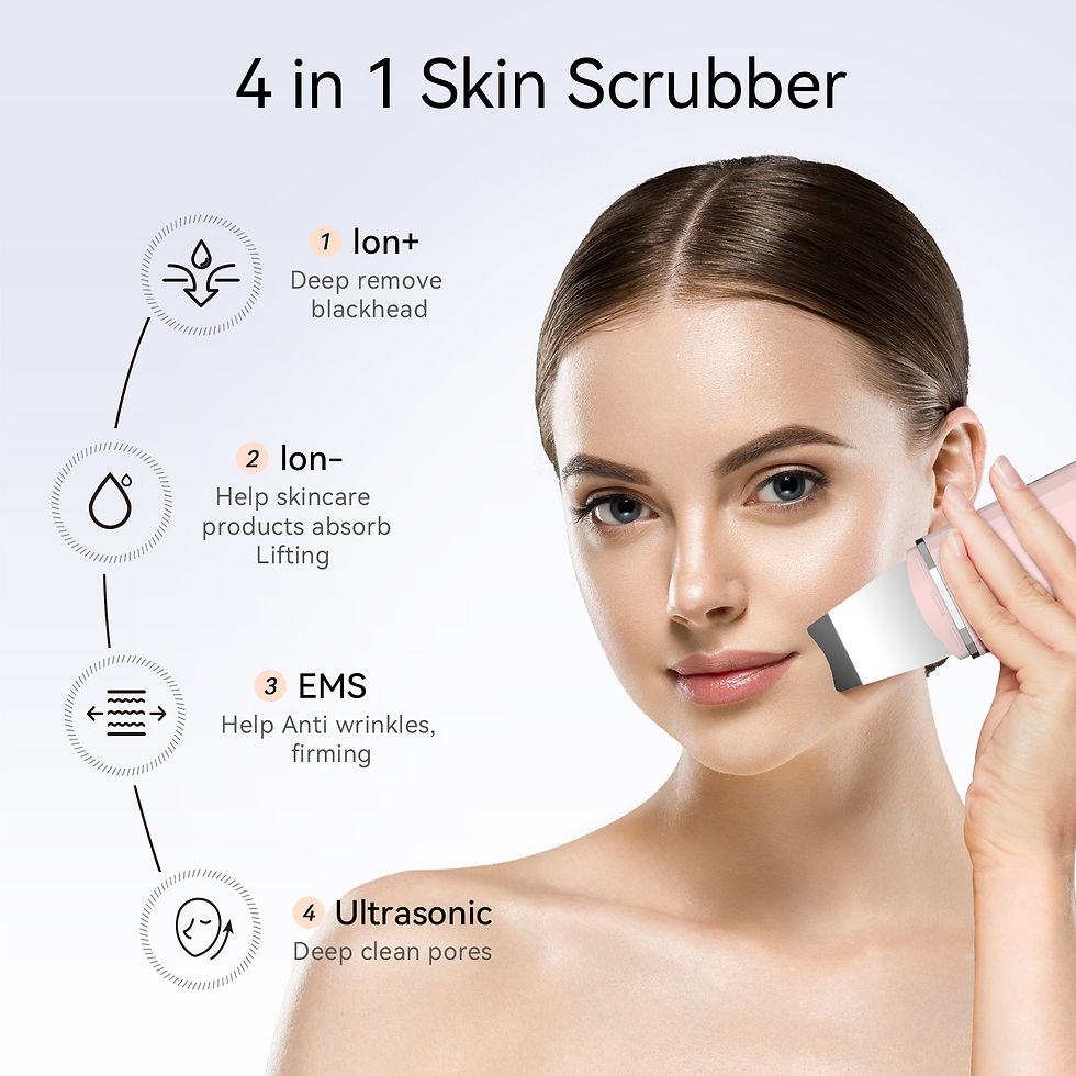 Thumbnail: ANLAN Ultrasonic Skin Scrubber Facial Pore Cleansing Spatula Microcurrent Facial