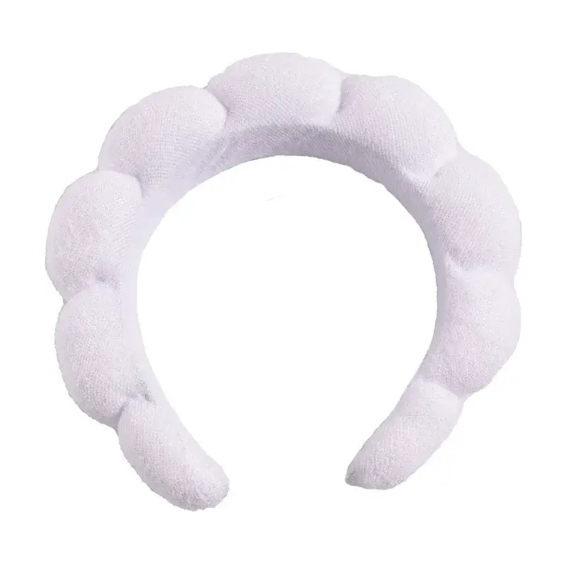 Thumbnail: 1/3Pcs Microfiber Washing Wristbands Scrunchies Puffy Headband Spa Bubble Headba