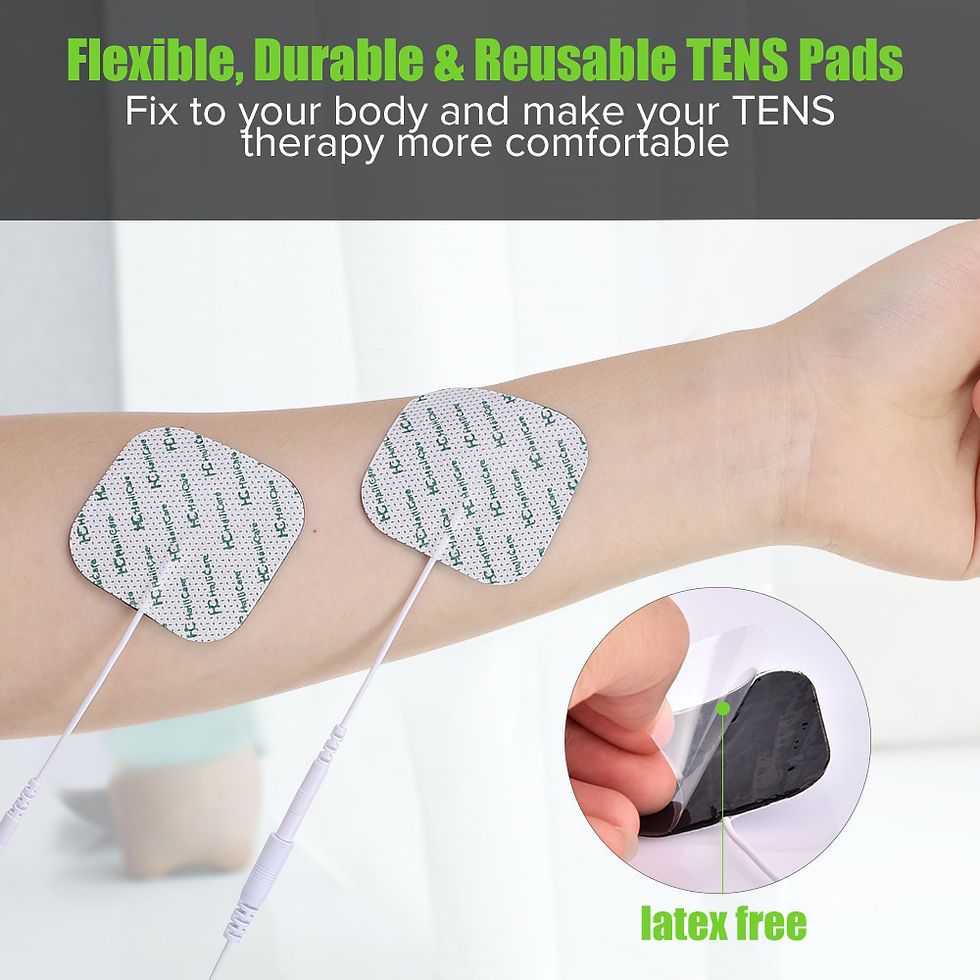 Thumbnail: Hailicare 2.0mm Plug Electrode Pads Reusable Tens Acupuncture Self Adhesive Gel 
