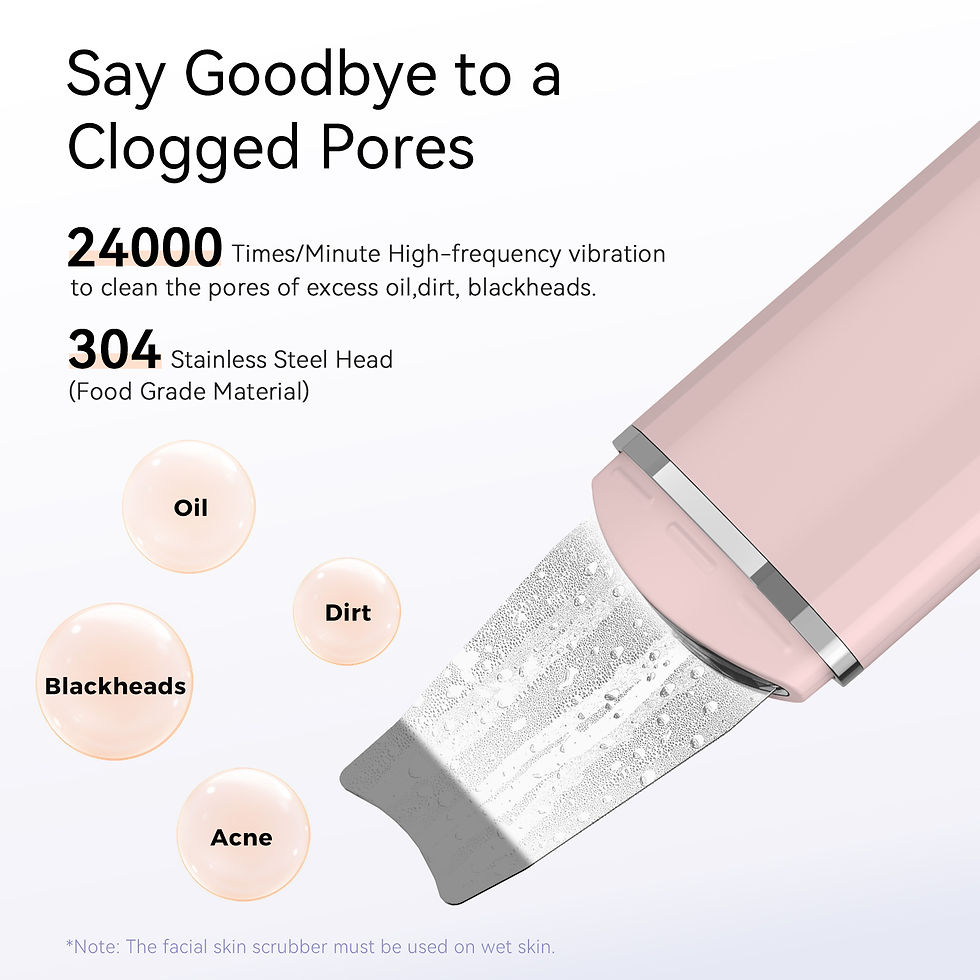 Thumbnail: ANLAN Ultrasonic Skin Scrubber Facial Pore Cleansing Spatula Microcurrent Facial
