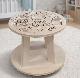 tabouret à roulette assistante maternelle