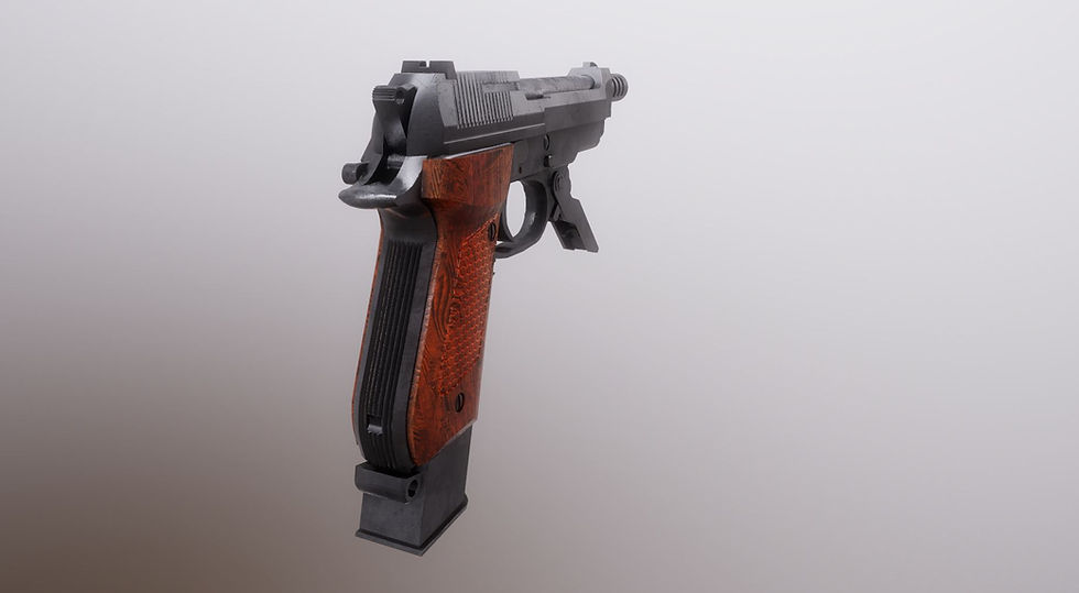Thumbnail: Pistol Set 2 Rigged PBR 3d model