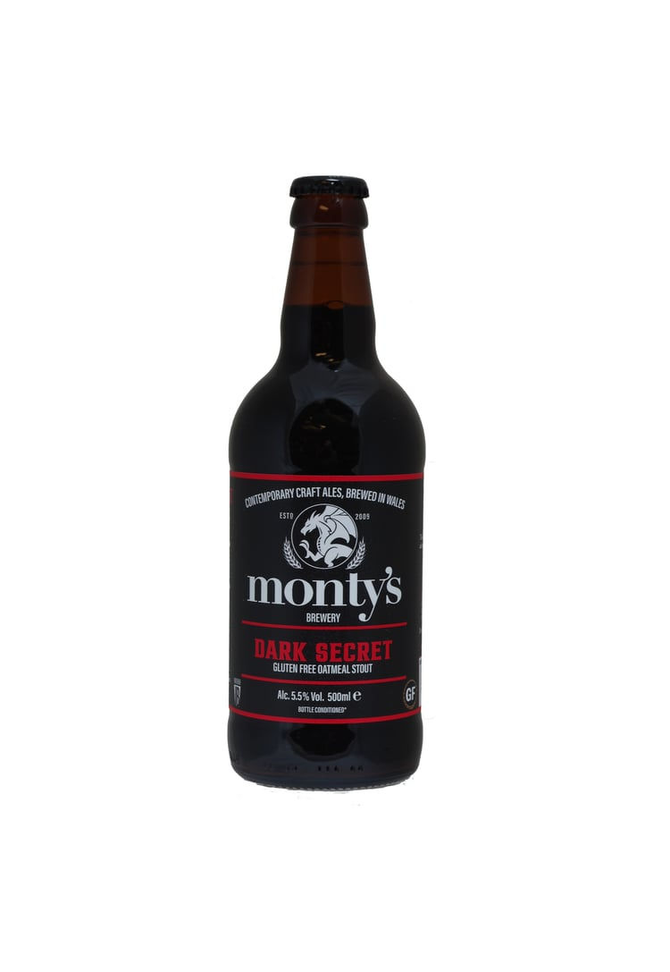 MONTY'S - DARK SECTRET STOUT (500ml) 5.5% (Gold £3.71)