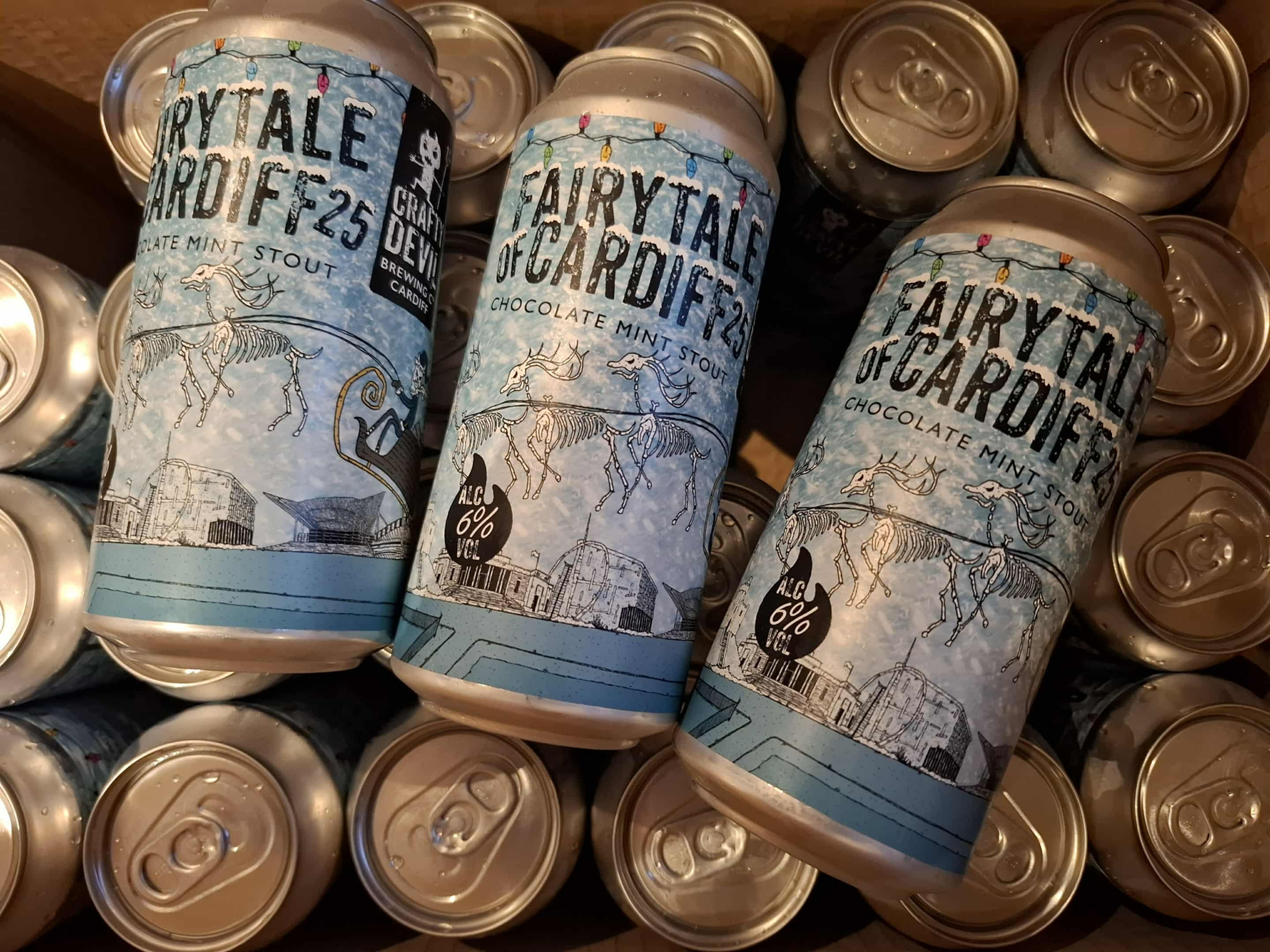 CRAFTY DEVIL  - FAIRY TALE OF CARDIFF  CHOC MINT STOUT (440ml) 6% (Gold £4.50)