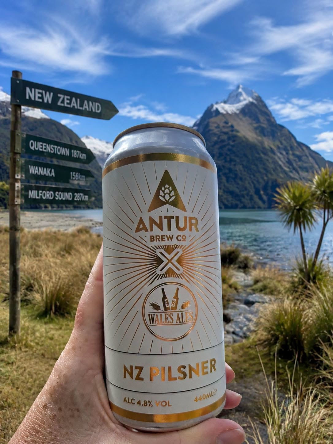 WALES ALES x ANTUR - NZ PILSNER (440ml) 4.8%(Gold £3.93)
