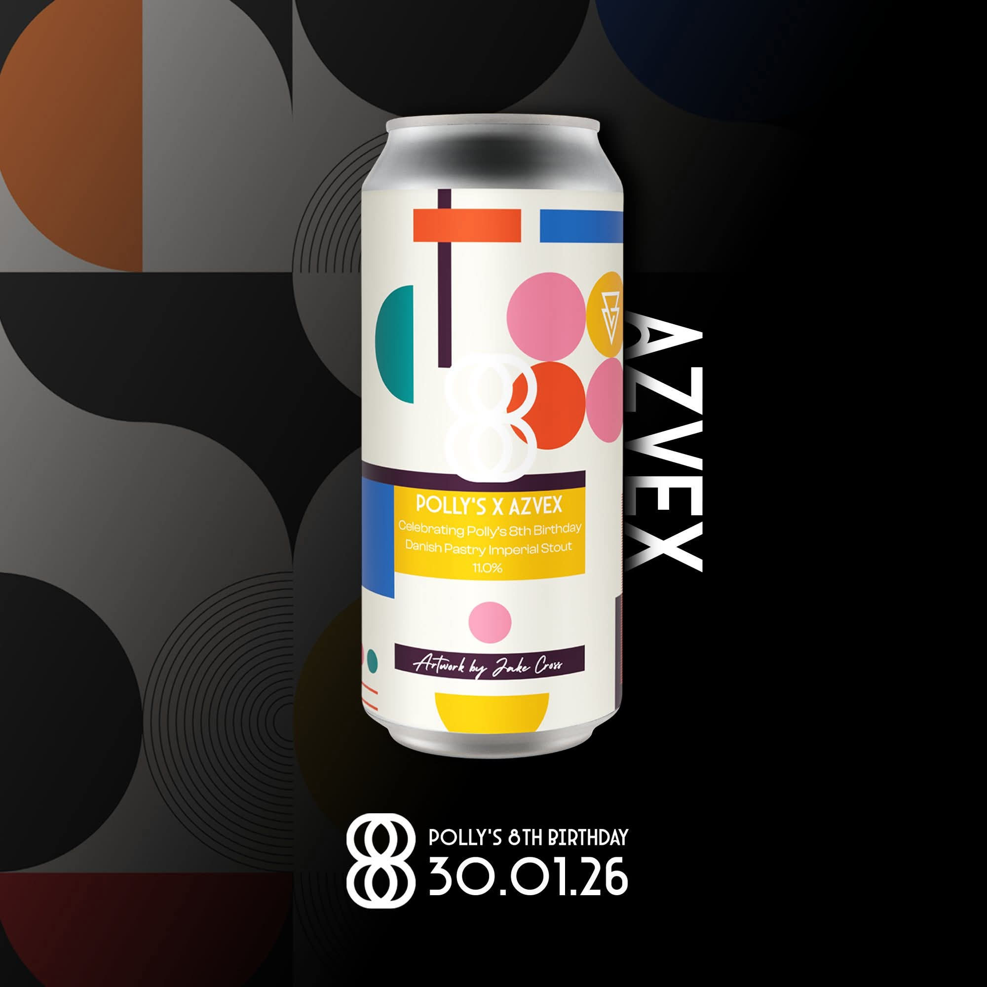 POLLY'S X AZVEX - IMPERIAL STOUT(440ml) 11%(Gold £8.09)