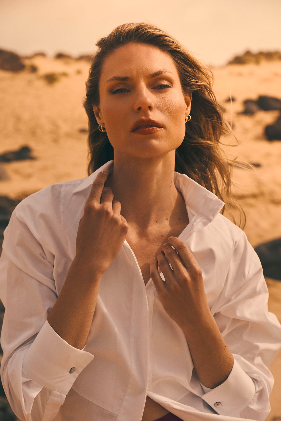 Miniatura: Camisa blanca cuello smoking