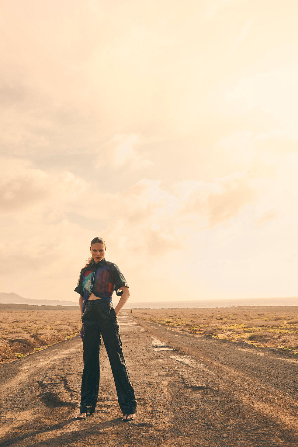 Thumbnail: Pantalón lentejuela viscosa y lino