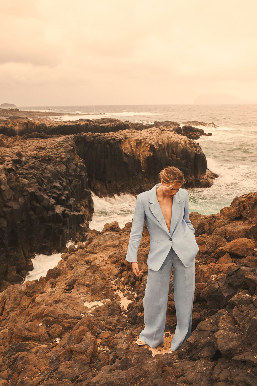 Thumbnail: Pantalón lino azul