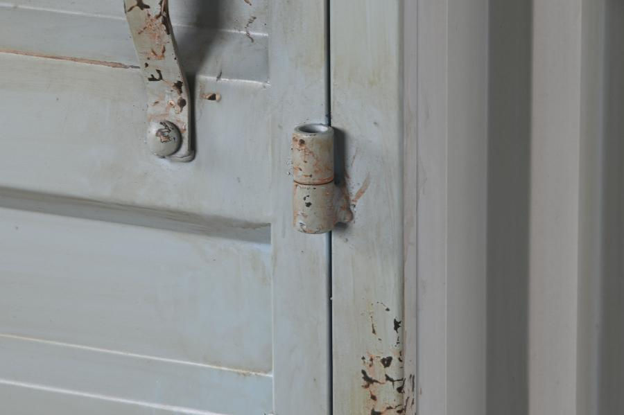 Miniature : Meuble container PORTE BOUTEILLES MÉTAL MDF 76,5X41X157,5 BLEU CIEL