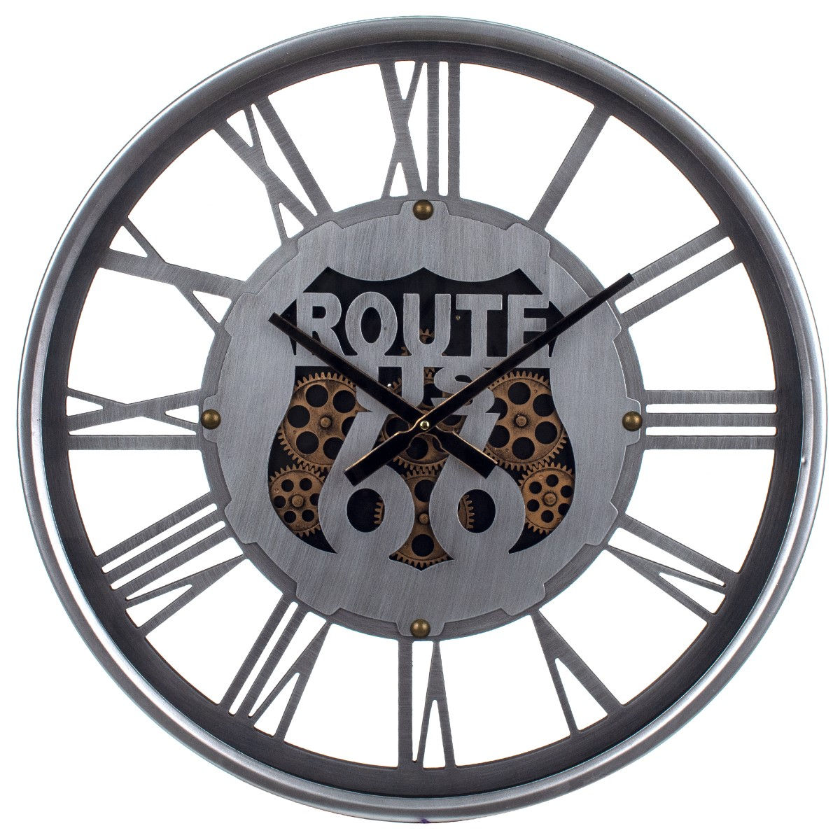 HORLOGE Route 66 À ENGRENAGES qui fonctionnent avec hublot verre