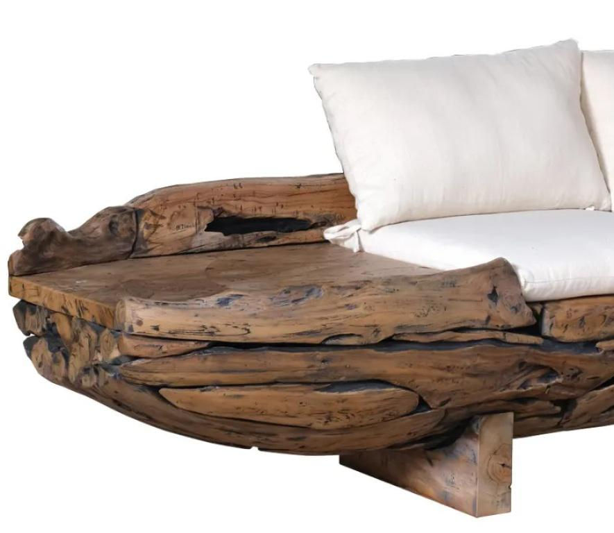 Miniature : Superbe canapé en Teck recyclé sur réservation pièce unique