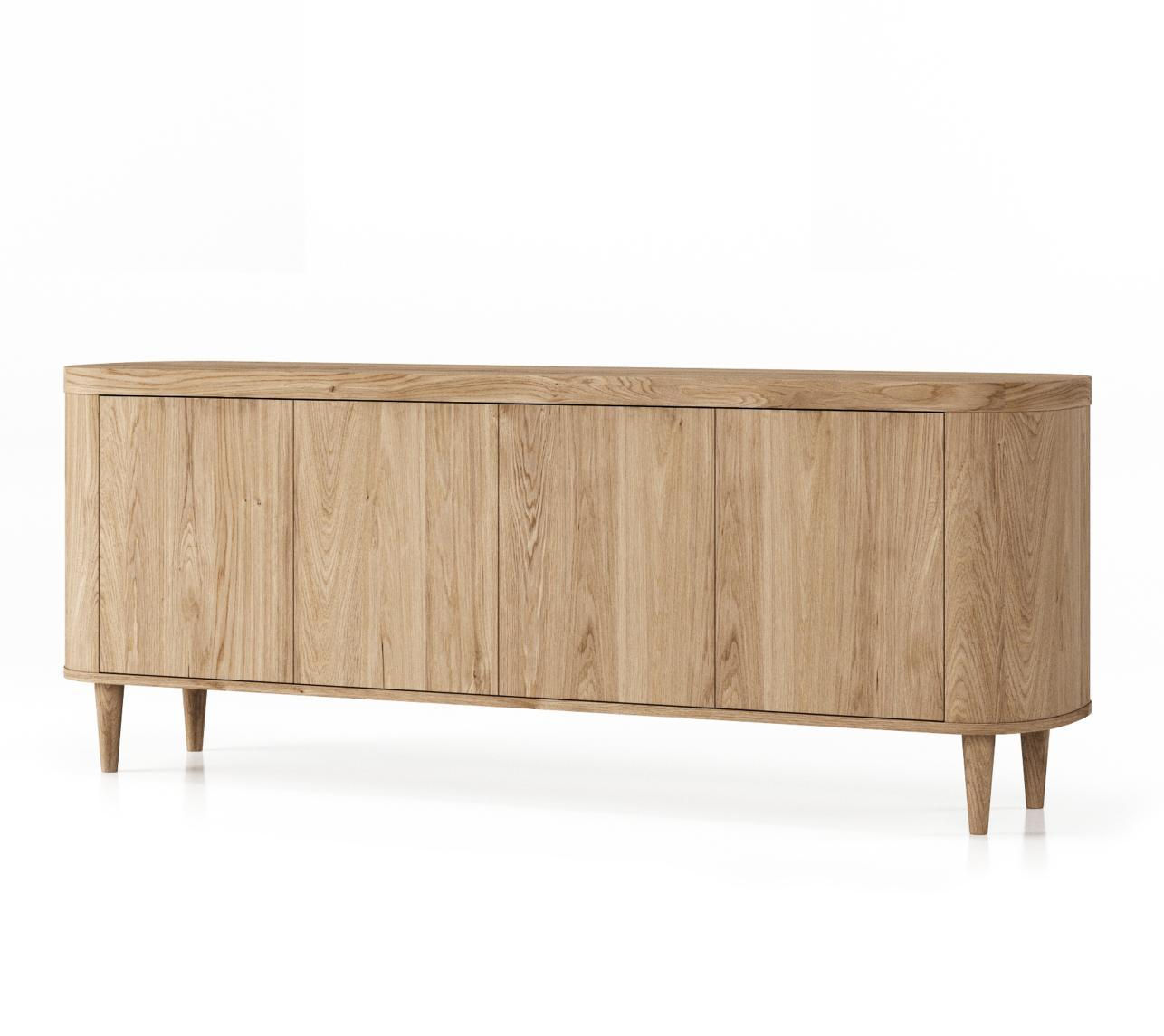 Meuble bahut buffet XXL en Chêne 200cm