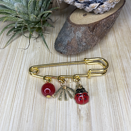 Broche « Coccinelle » - Doré