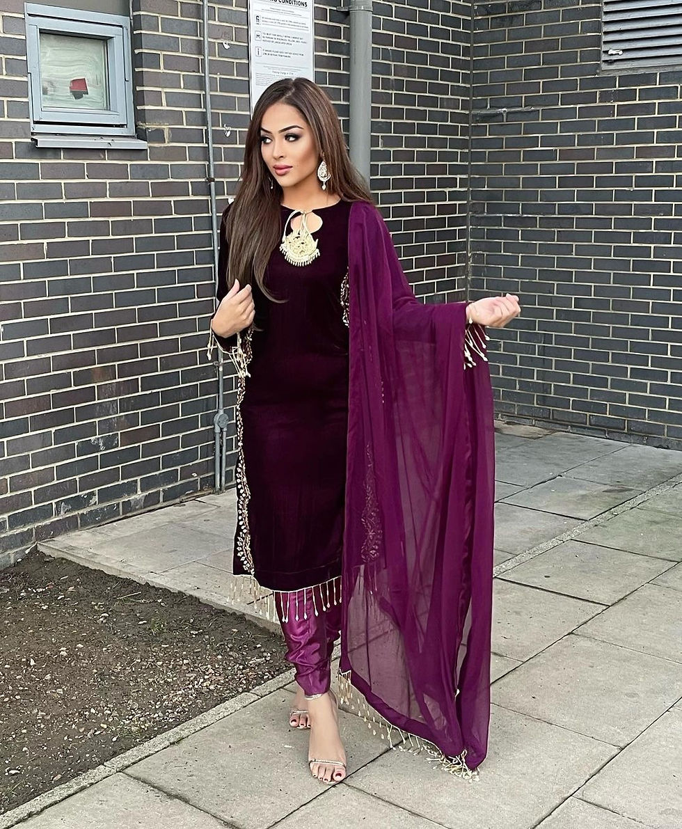 Heavy Velvet Party Wear Suit