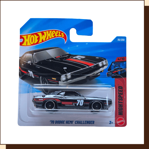 Hot Wheels '70 Dodge Hemi Challenger 36 van 250 uit 2026 in originele verpakking - voorkant verpakking
