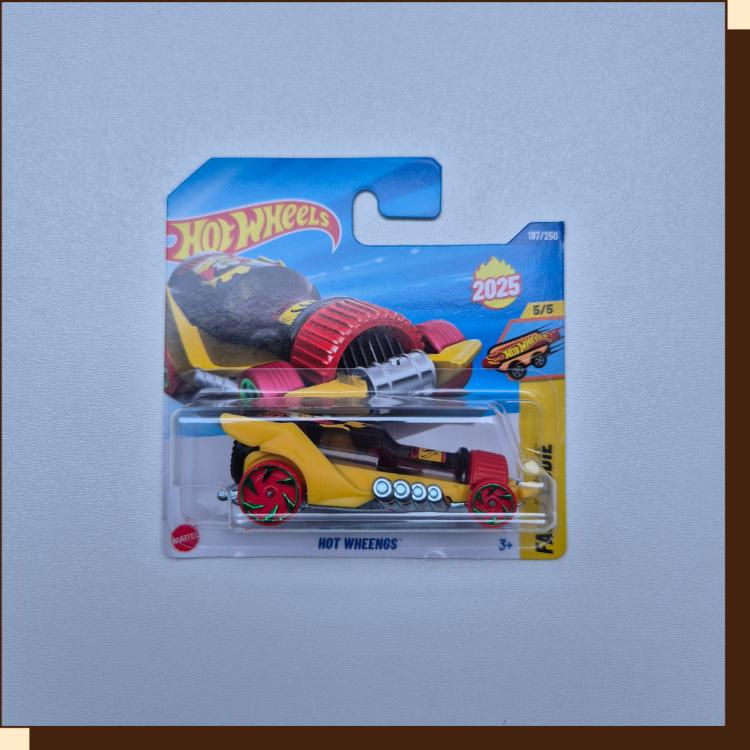 Gele Hot Wheels Hot Wheengs 2025 - Nieuw in de verpakking – Fast Foodie serie – Verzamelnummer 197/250