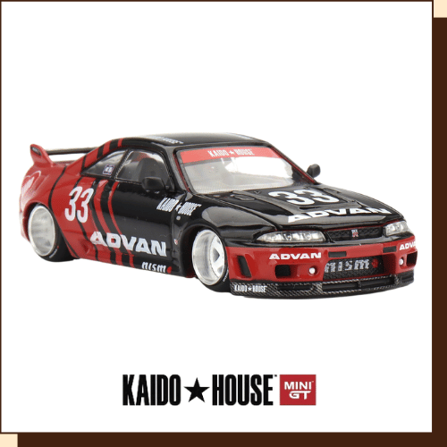 KAIDO HOUSE x MINI GT Nissan Skyline GT-R R33 ADVAN in schaal 1:64