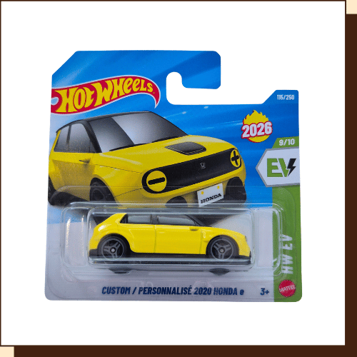 Hot Wheels Custom / Personnalisé 2020 Honda e 115 van 250 uit 2026 in originele verpakking - voorkant verpakking