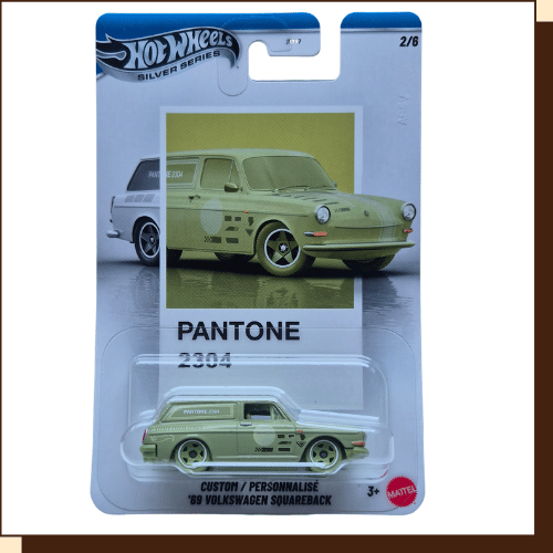 Hot Wheels Silver Series Custom '69 Volkswagen Squareback Pantone 2304 - voorkant verpakking