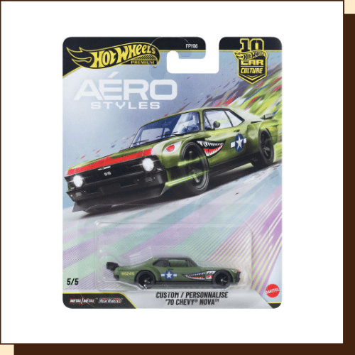 Thumbnail: Hot Wheels Custom '70 Chevy Nova 5 van 5 uit de Aerostyles-serie