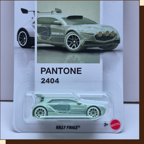 Hot Wheels Rally Finale Pantone 2404 - detail van model en kaart