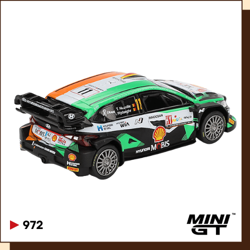Thumbnail: Achterkant van de MINI GT Hyundai i20 N Rally1 #11 Rally Croatia 2023
