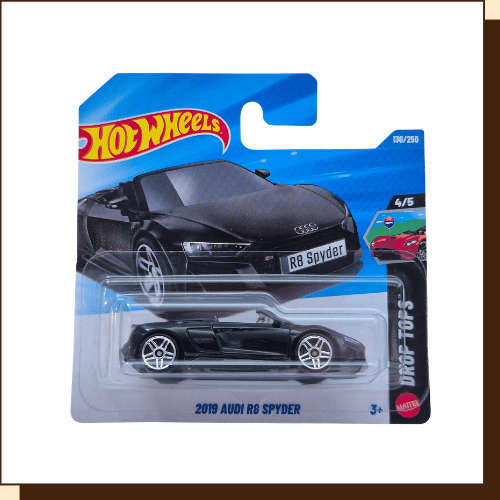 Hot Wheels Audi R8 Spyder 130 van 250 uit 2026 in originele verpakking - voorkant verpakking