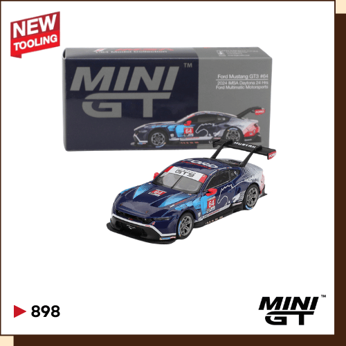 MINI GT Ford Mustang GT3 #64 Ford Multimatic Motorsports #898 met originele verpakking