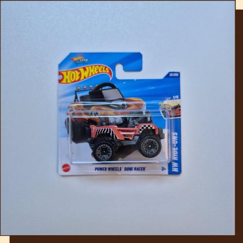 Hot Wheels Ford Bronco 4x4, rood, op blauwe kaart, verzameling, detailfoto.