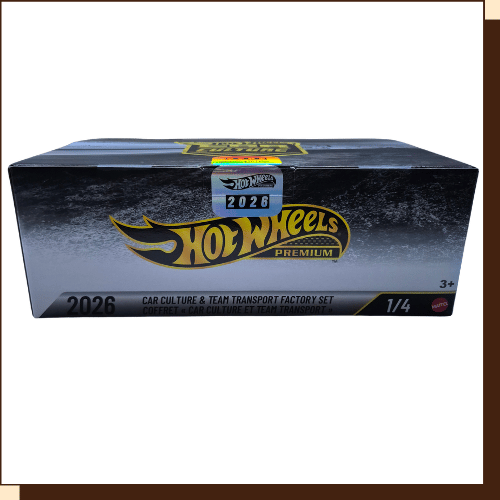 Hot Wheels Premium Car Culture en Team Transport 2026 Factory Set 1 HJV98-979S - voorkant verpakking
