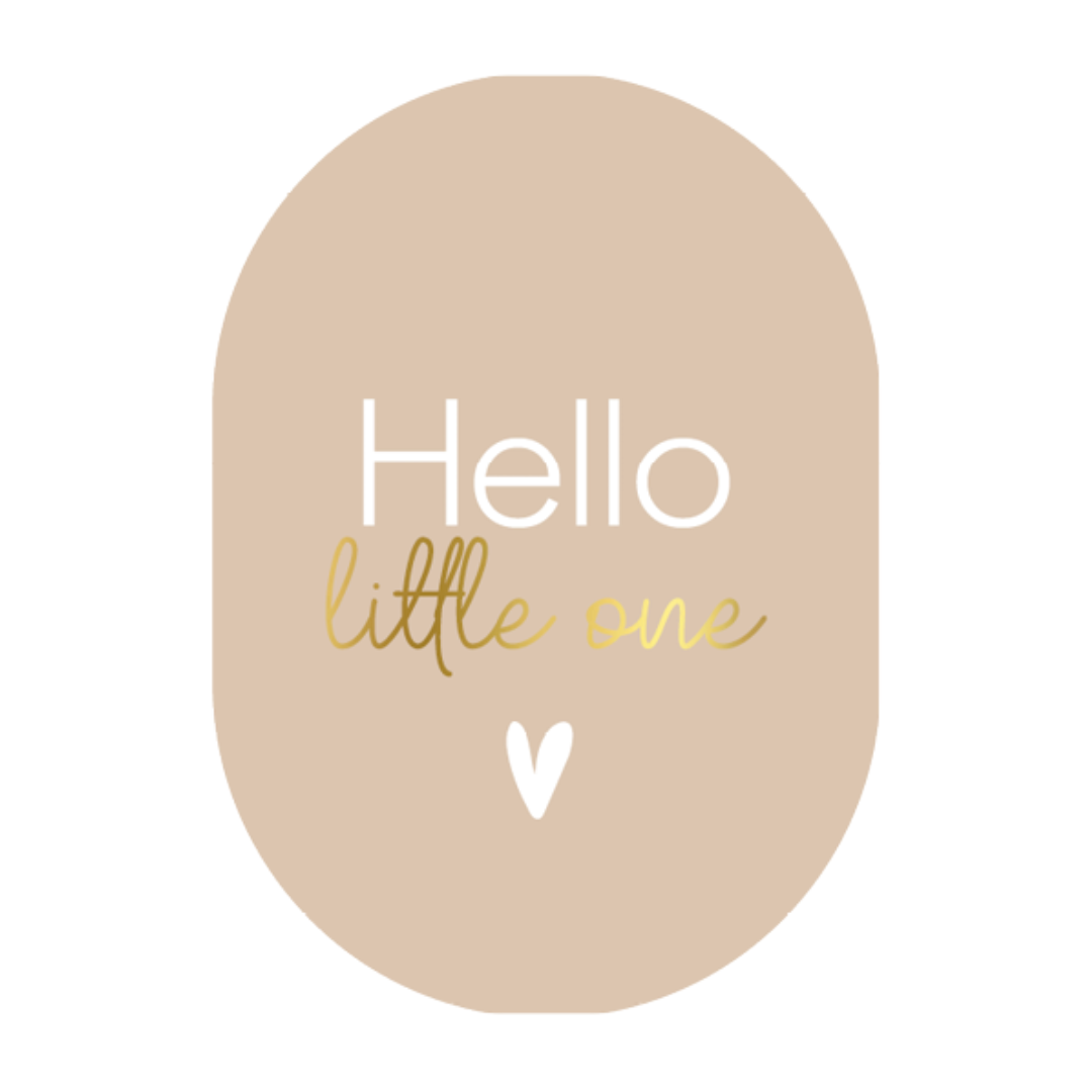 Ansichtkaart A6 ovaal - Hello Little One!
