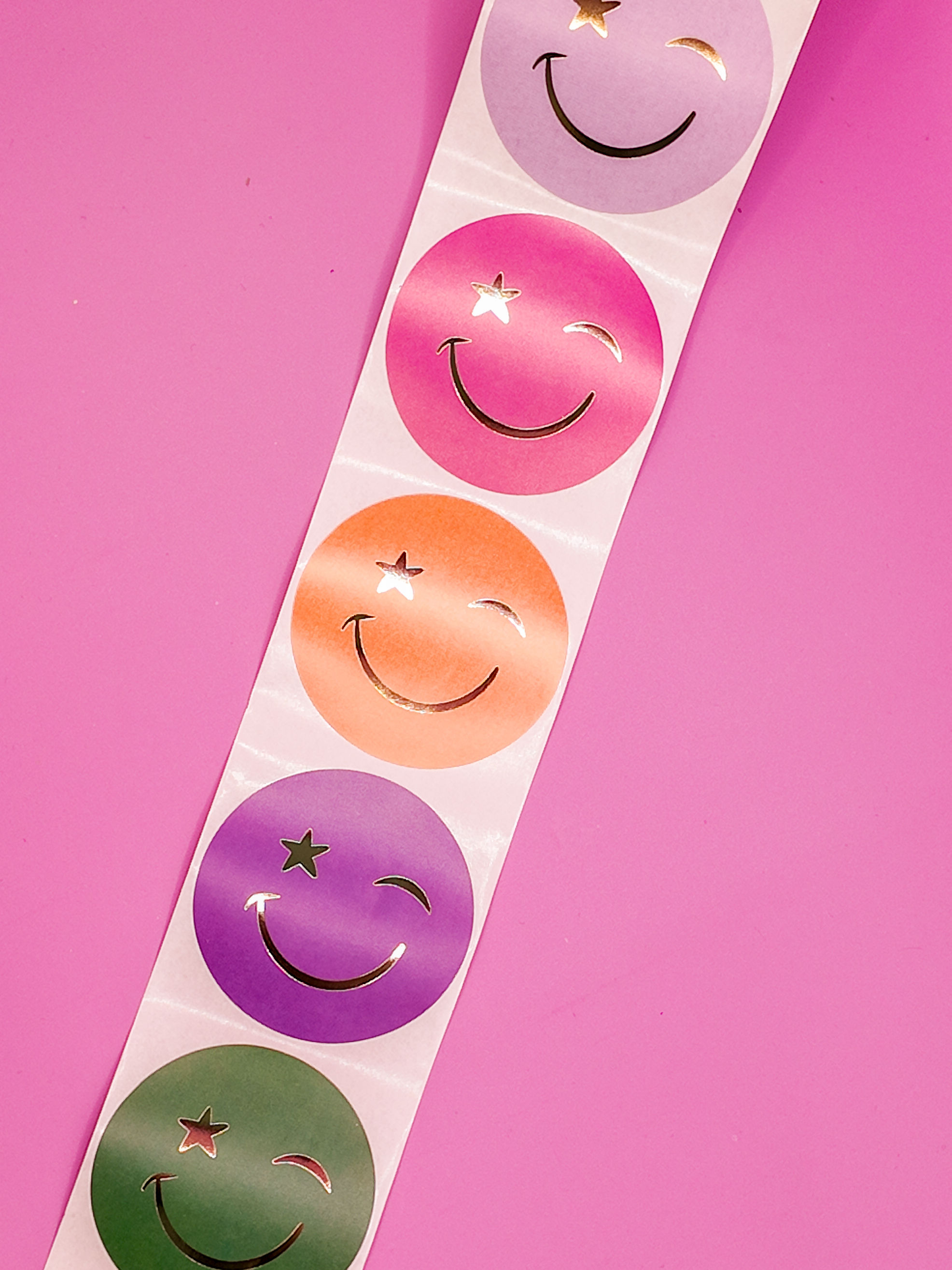 Stickers (per 5 stuks) - Smiley met ster