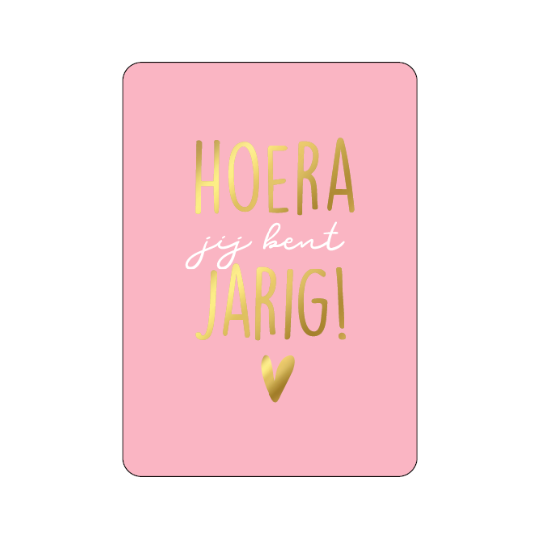 Cadeaukaartje A7 - Hoera, jij bent jarig!