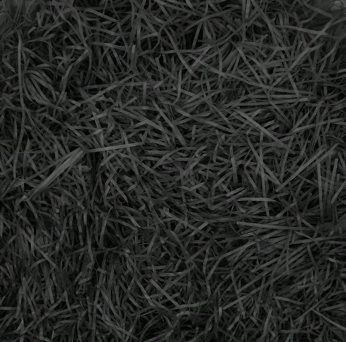 Raffia papier - zwart (25 gram)