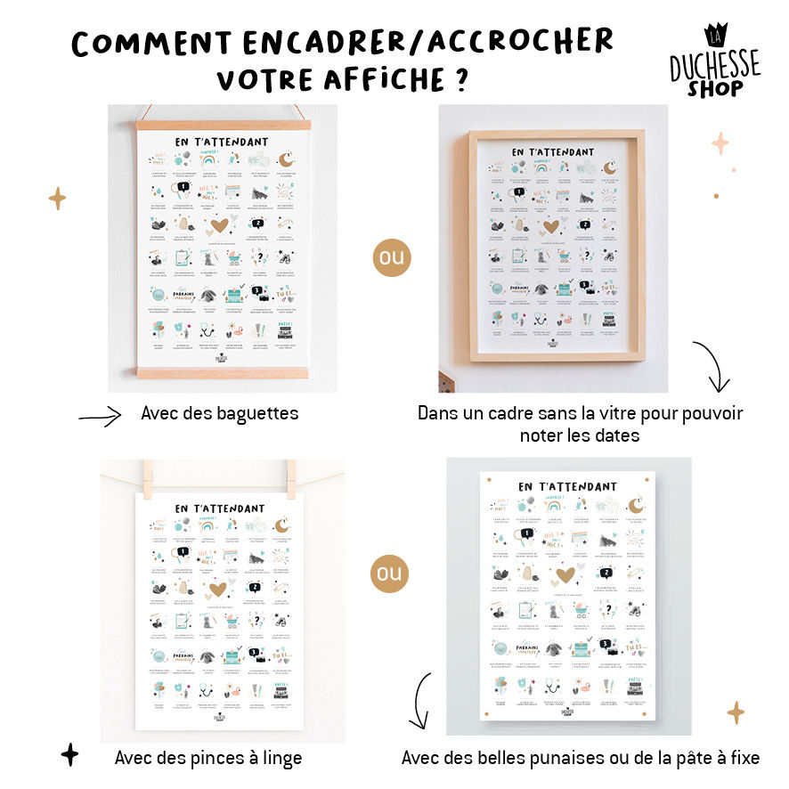 Miniature : Système accroche affiche et exemple de cadre et de baguette aimanté