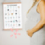 Affiche en t'attendant à tamponner pendant la grossesse 