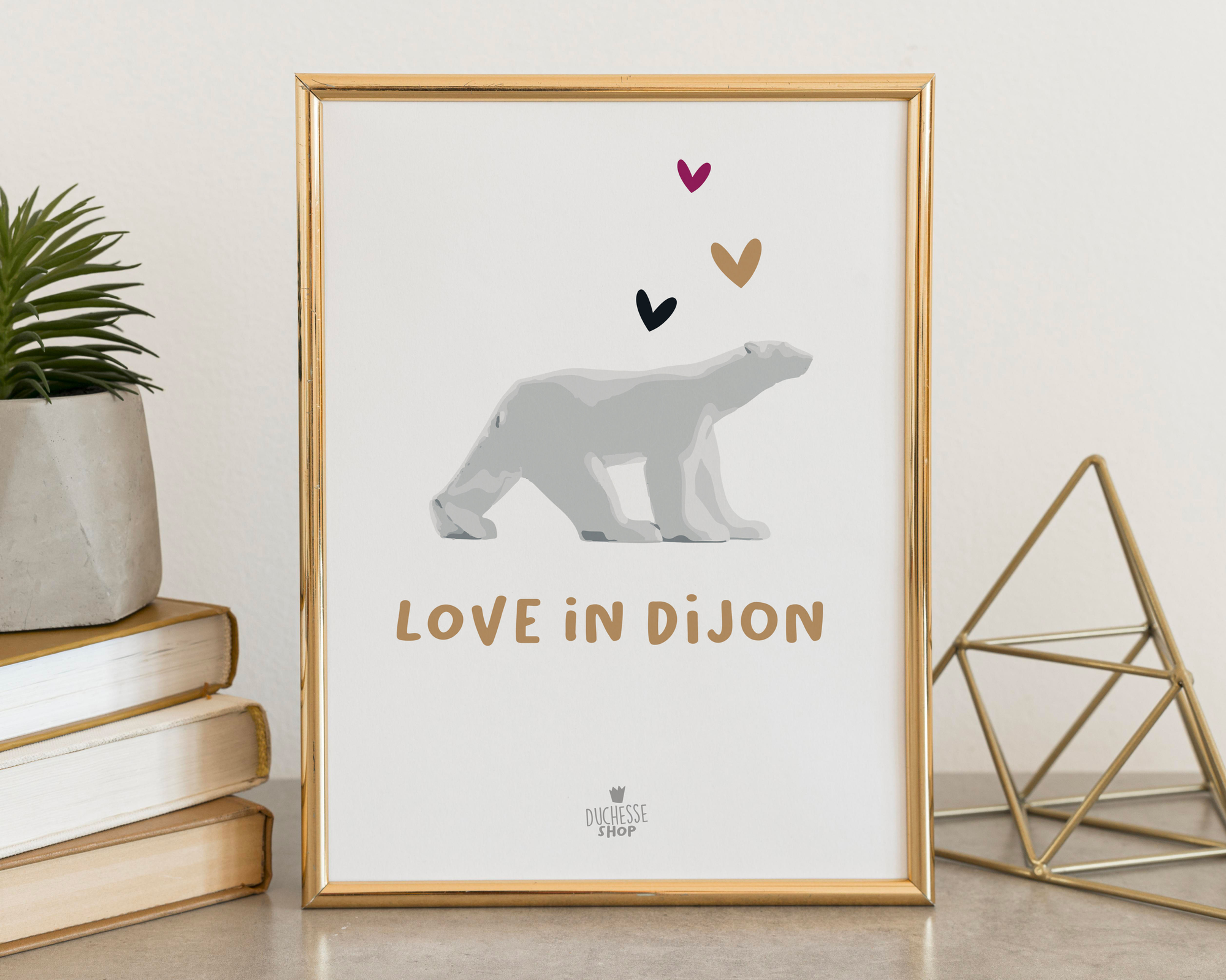Affiche pompon love Dijon