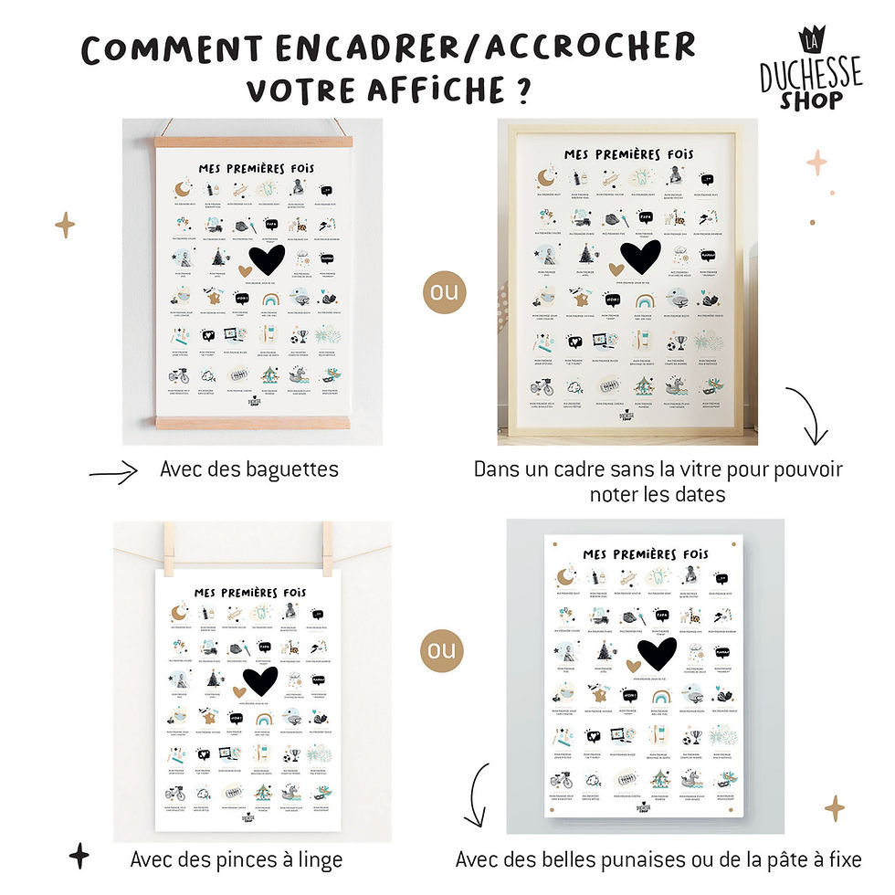 Miniature : Comment encadrer votre affiche ? Mes premières fois spéciale régionale avec options d'affichage.