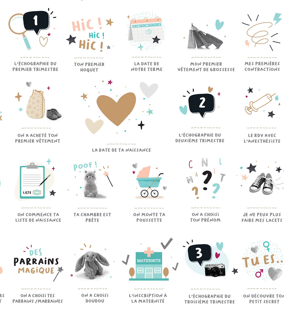 Miniature : Affiche en t'attendant à tamponner pendant la grossesse