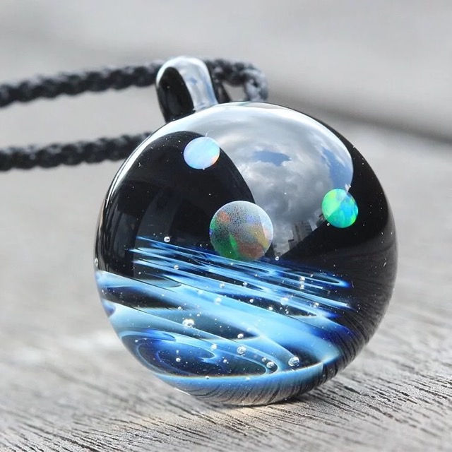 Nebula Series Pendant Three Stars·Black (Spherical)