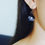 Thumbnail: Stardust Series Pure Silver Earrings Single Star·Purple-blue Stardust (Star)