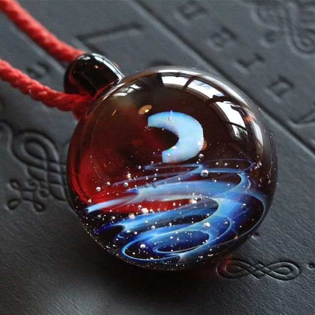 縮圖：星雲系列吊墜 單星球·紅(月亮)