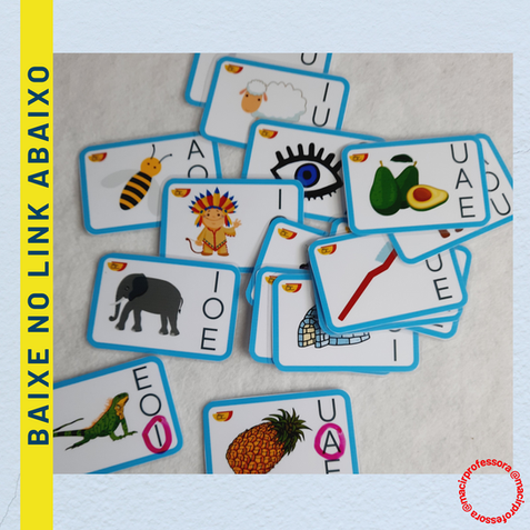 Mini fichas das vogais