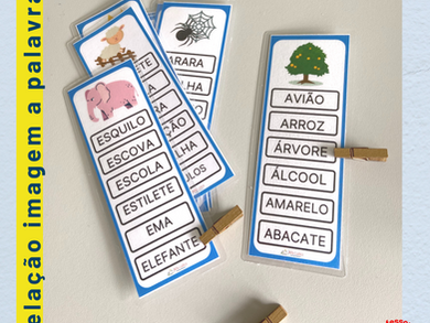 Cards relacionar imagem a palavra