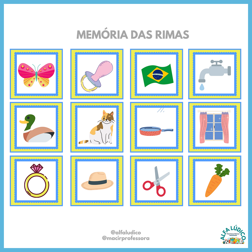 Jogo da memória das rimas
