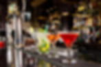 bar with cocktails